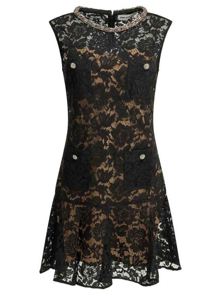 Self-Portrait Embroidered Short Dress Tag Size 14 Women